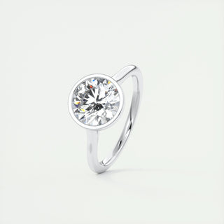 1.0-3.0 ct Round Diamond Solitaire Bezel Engagement Ring