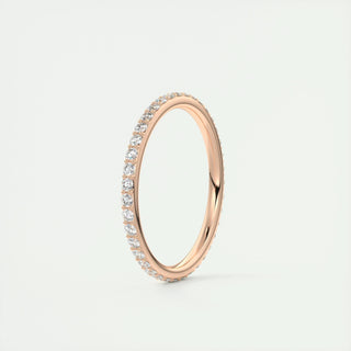 0.37 TCW Round CVD Diamond Full Eternity Wedding Band