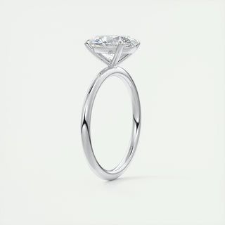 1.91 CT Oval Shaped Moissanite Solitaire Engagement Ring