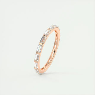 1.02 TCW Baguette CVD Diamond Bar Wedding Band