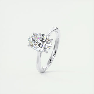 1.0 CT-3.0 CT Oval F- VS1 Diamond Solitaire Engagement Ring