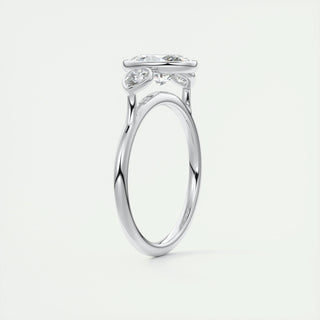 1.91 CT Oval Shaped Moissanite Three Stone Engagement Ring