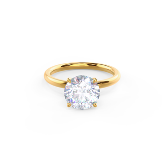 Bague de fiançailles solitaire en diamant moissanite ronde à quatre griffes de 1,75 ct pour elle