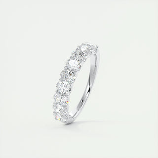 1.35 Oval Cut Shared Prongs Moissanite Bridal Wedding Band