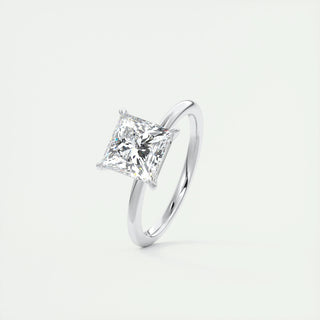 2.08 CT Princess Shaped Moissanite Solitaire Engagement Ring