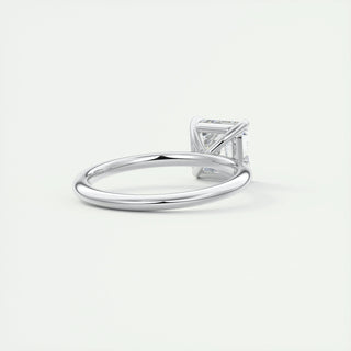 Bague de fiançailles solitaire en moissanite de forme Asscher de 2,03 ct