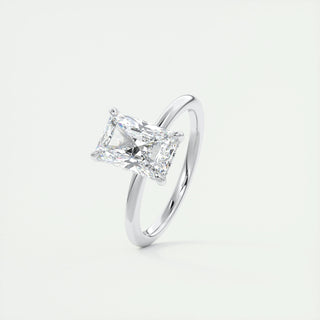 2.10 CT Radiant Shaped Moissanite Hidden Halo Engagement Ring