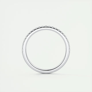 0.18 CT Round EF- VVS Diamond Half Eternity Wedding Band