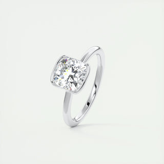 2ct Cushion F- VS1 Diamond Solitaire Engagement Ring