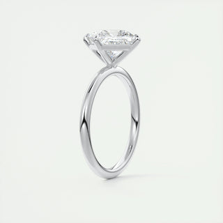 2.08 CT Princess Cut Solitaire Moissanite Engagement Ring