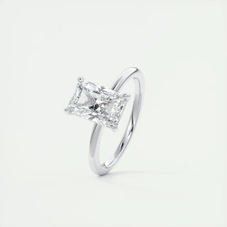 Anillo de compromiso con solitario de diamantes Radiant F-VS1 de 2 ct