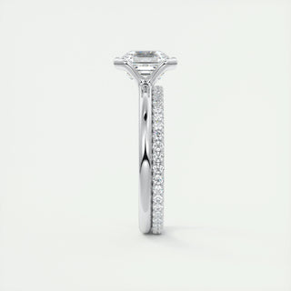 Anillo de compromiso con diamante Asscher de 2 ct engastado en solitario F-VS1