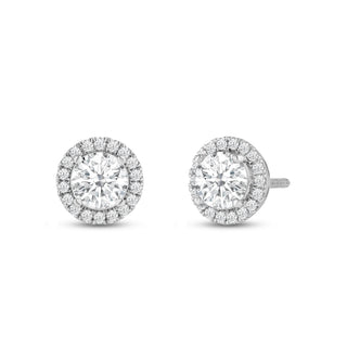 Boucles d'oreilles à tige en diamant Moissanite taille ronde 2,50 ct pour femmes