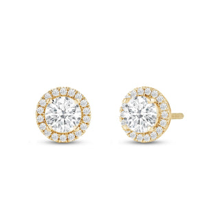 Boucles d'oreilles à tige en diamant Moissanite taille ronde 2,50 ct pour femmes