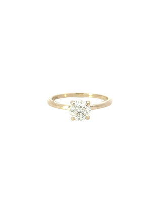 Bague de fiançailles solitaire en diamant rond CVD de 1,01 ct