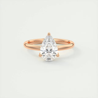 2ct Pear F- VS1 Diamond Solitaire Engagement Ring