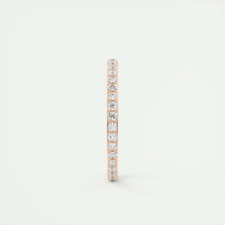 0.74 TCW Round CVD Diamond Full Eternity Wedding Band