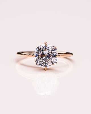 1.50 - 3.0 CT Cushion CVD Diamond Hidden Halo Engagement Ring