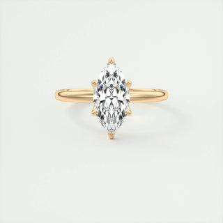 1.5ct Marquise Shaped F- VS1 Diamond Solitaire Setting Engagement Ring