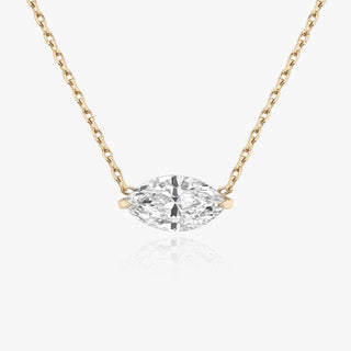 0.25 CT-1.0 CT Marquise Solitaire F/VS Lab Grown Diamond Necklace