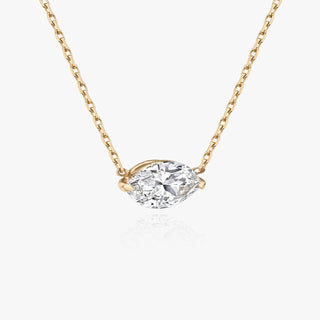 0.25 CT-1.0 CT Marquise Solitaire F/VS Lab Grown Diamond Necklace