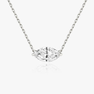 0.25 CT-1.0 CT Marquise Solitaire F/VS Lab Grown Diamond Necklace