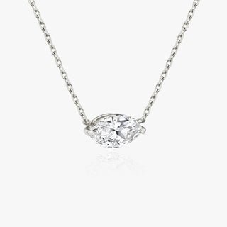 0.25 CT-1.0 CT Marquise Solitaire F/VS Lab Grown Diamond Necklace