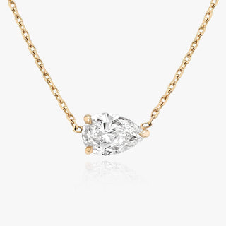 0.25 CT-1.0 CT Pear Solitaire F/VS Lab Grown Diamond Necklace