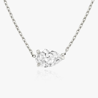 Collier avec diamant solitaire en forme de poire de 0,25 CT à 1,0 CT F/VS cultivé en laboratoire