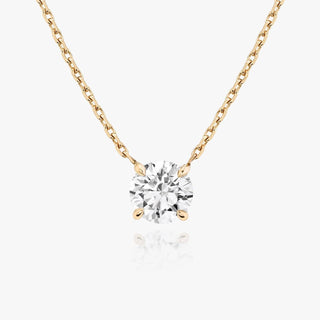 0.25 CT-1.0 CT Round Solitaire F/VS Lab Grown Diamond Necklace