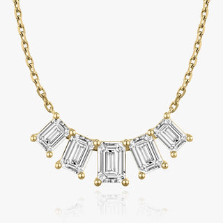 Collier avec diamants cultivés en laboratoire 3,50 ct émeraude F/VS