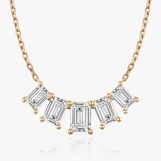 Collier avec diamants cultivés en laboratoire 3,50 ct émeraude F/VS