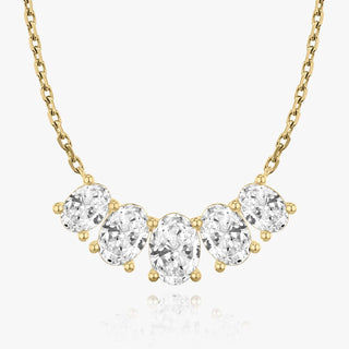 Collier avec diamants ovales F/VS de 3,50 TCW cultivés en laboratoire