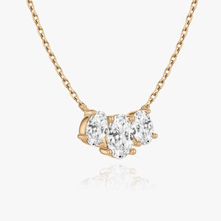 Collier avec diamants ovales F/VS de 2,0 TCW cultivés en laboratoire