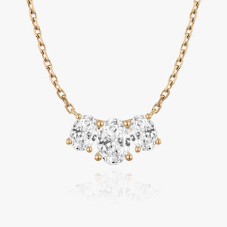 Collier avec diamants ovales F/VS de 2,0 TCW cultivés en laboratoire