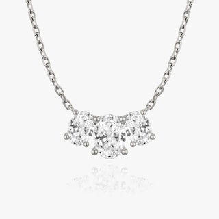 Collier avec diamants ovales F/VS de 2,0 TCW cultivés en laboratoire