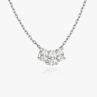 1.0 TCW Oval F/VS Lab Grown Diamond Necklace