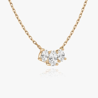 Collier avec diamants ovales F/VS de 1,0 TCW cultivés en laboratoire