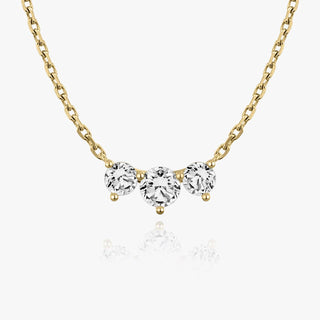 Collier avec diamants de laboratoire ronds F/VS 1,0 TCW