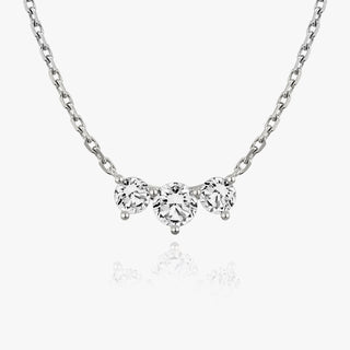 Collier avec diamants de laboratoire ronds F/VS 1,0 TCW