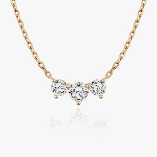 Collier avec diamants de laboratoire ronds F/VS 1,0 TCW