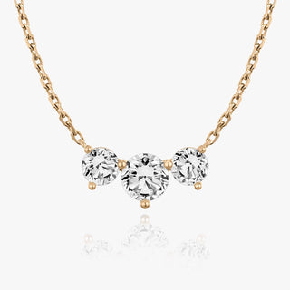 Collier avec diamants de laboratoire ronds F/VS 2.0 TCW