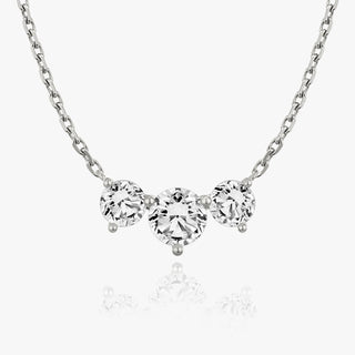 Collier avec diamants de laboratoire ronds F/VS 2.0 TCW