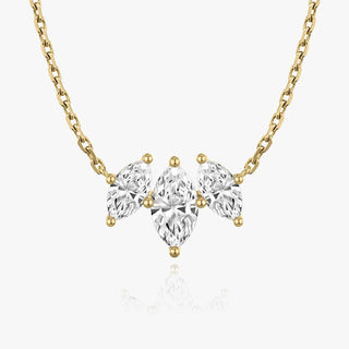 Collier avec diamants synthétiques de laboratoire Marquise F/VS 1,0 TCW