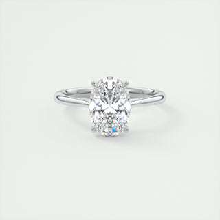 2CT Oval Cut Diamond Moissanite Solitaire Prong Engagement Ring - ELITE CARAT