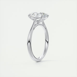 2CT Oval Cut Diamond Moissanite Solitaire Prong Engagement Ring - ELITE CARAT