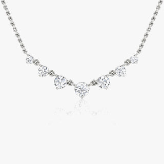 Collier avec diamants ronds F/VS de 0,25 ct cultivés en laboratoire