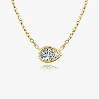 Collier avec diamant solitaire en forme de poire de 0,25 CT à 1,0 CT F/VS cultivé en laboratoire