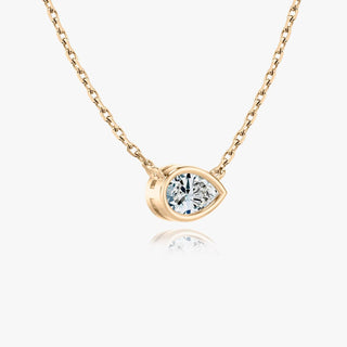 Collier avec diamant solitaire en forme de poire de 0,25 CT à 1,0 CT F/VS cultivé en laboratoire