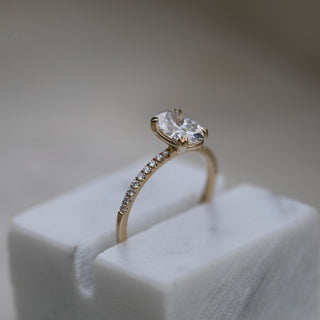 Bague de fiançailles avec diamant solitaire ovale CVD de 1,21 à 3,50 ct